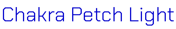 Chakra Petch Light 字体